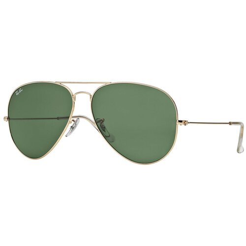 солнцезащитные очки ray ban авиаторы оправа металл складные с защитой от уф золотой Солнцезащитные очки Ray-Ban Ray-Ban RB 3026 L2846 RB 3026 L2846, зеленый, золотой