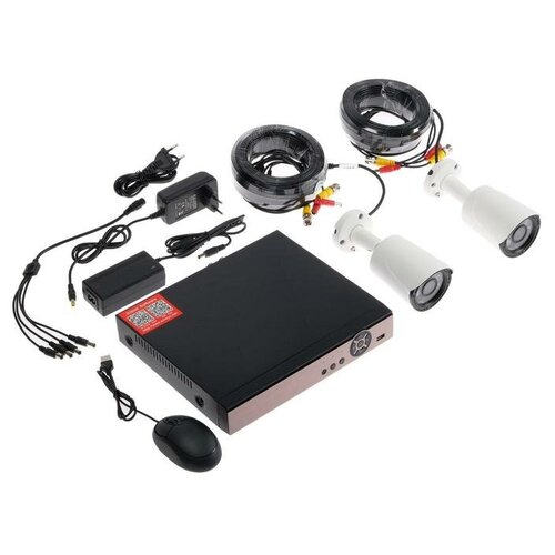 Комплект видеонаблюдения Si-Cam, 2 наружные камеры, 2 Мп, без HHD Si-Cam 5427875 .