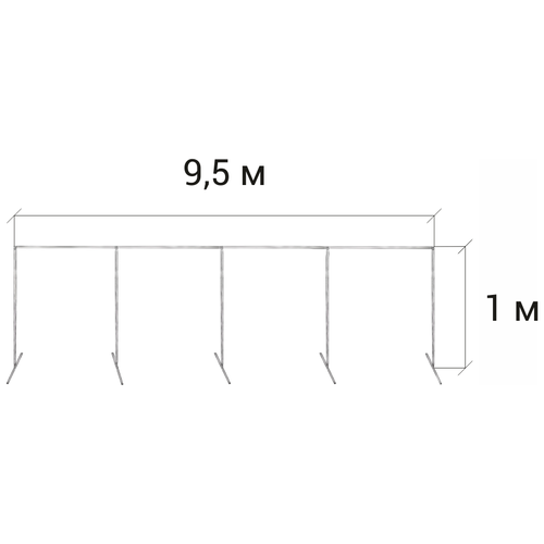 фото Стойка пресс волл для баннера (п-образная) 1 м. / 9,5 м. gozhy