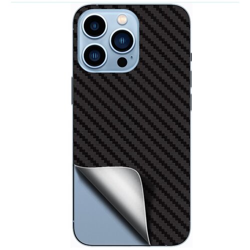 Пленка защитная гидрогелевая Krutoff для iPhone 13 Pro задняя сторона (карбон черный) пленка защитная гидрогелевая krutoff для iphone 5c задняя сторона карбон черный