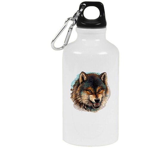 Бутылка с карабином CoolPodarok Животные Злой волк