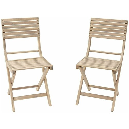 Набор из двух стульев эстетичная и удобная садовая мебель из массива акации Модель имеет прочный каркас выдерживающий нагрузку до 160 кг Стулья пр 22850₽