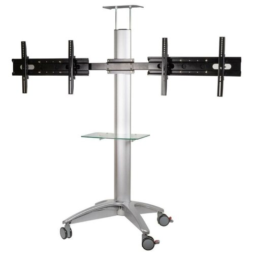 фото Подставка для телевизора arm media pt-stand-15 серебристый 26"-55" макс.120кг напольный наклон