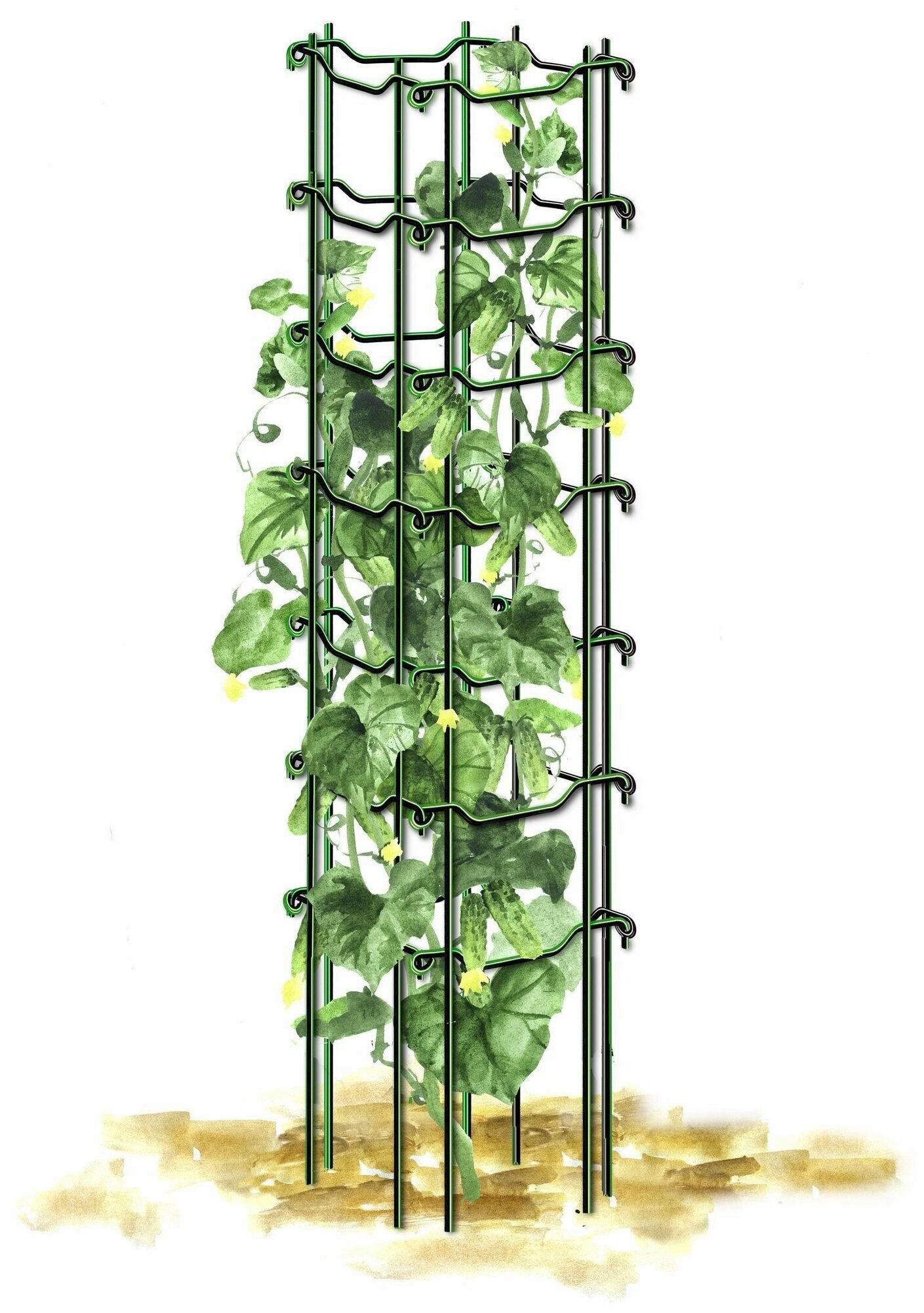 фото Поддержка под огурцы 1,8 м зеленая