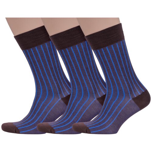 фото Мужские носки sergio di calze, 3 пары, размер 29, коричневый