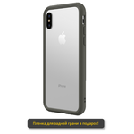 Чехол-бампер RhinoShield серый для Apple iPhone Xs Max с защитой от падений с 3.5 м - изображение