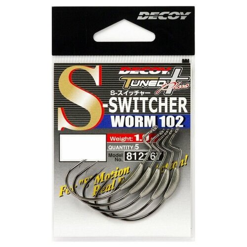 Крючок подгруженный Decoy офсетный Worm 102 (упак. 5шт) №3/0 крючки decoy worm 106 3 0