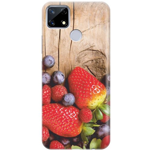 фото Ультратонкий силиконовый чехол-накладка для realme 7i с принтом "дерево фруктов" gosso