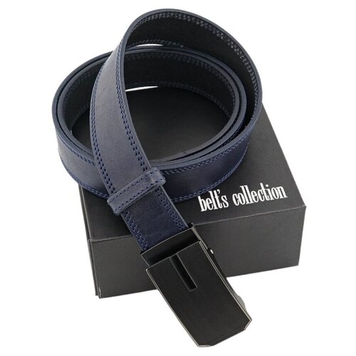 фото Ремень мужской из натуральной кожи с автоматической пряжкой-зажимом 120 см в жесткой подарочной упаковке (арт.3469) mr. belt