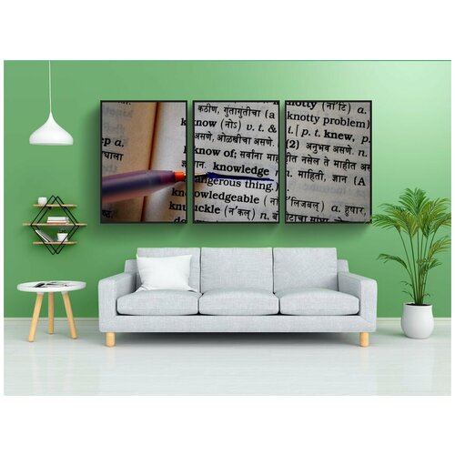 фото Набор модулных постеров для интерьера "знание, толковый словарь, книга" 60x90 см. в тубусе, без рамки lotsprints