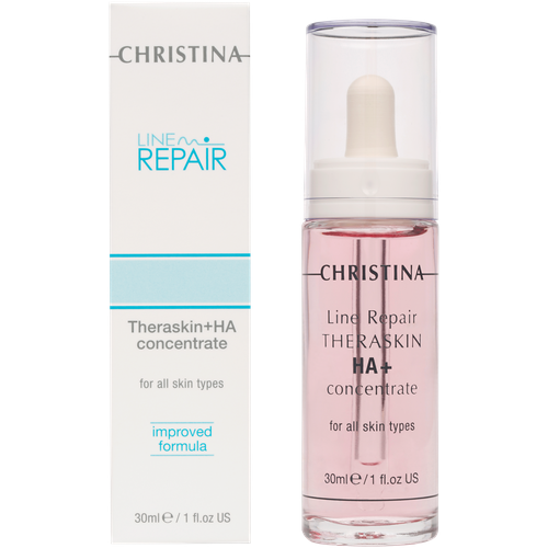 Регенерирующие увлажняющие капли Christina с гуал. кисл. Line Repair Theraskin+HA Concentrate 1*30