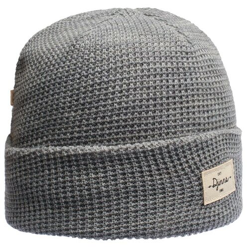 фото Шапка djinns арт. turnup waffle knit 2 (серый), размер uni