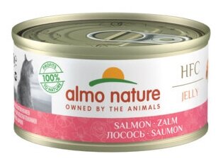 Almo Nature консервы Консервы для Кошек с Лососем 75проц. мяса (HFC - Jelly - Salmon) 9029H | Legend HFC Adult Cat Salmon 0,07 кг 26498 (9 шт)