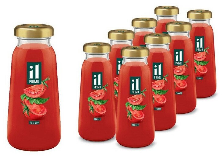 Сок IL Primo томатный с солью с мякотью 0,2л. 8 шт/уп.