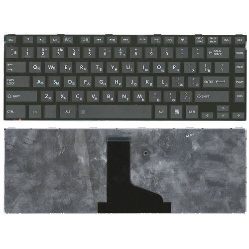 Клавиатура для ноутбука Toshiba Satellite L800 L805 L830 черная с черной рамкой