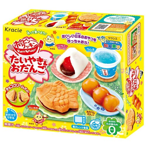 Набор для детей - еда из порошка сделай сам Popin' Cookin' , тайяки, дайфуку, данго И рамунэ, Япония