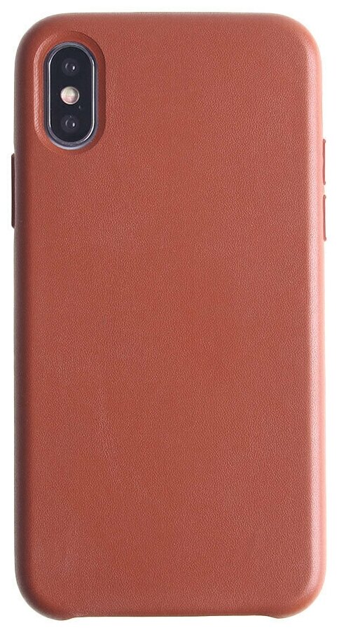 Кожаный чехол для iPhone X/Xs, коричневый