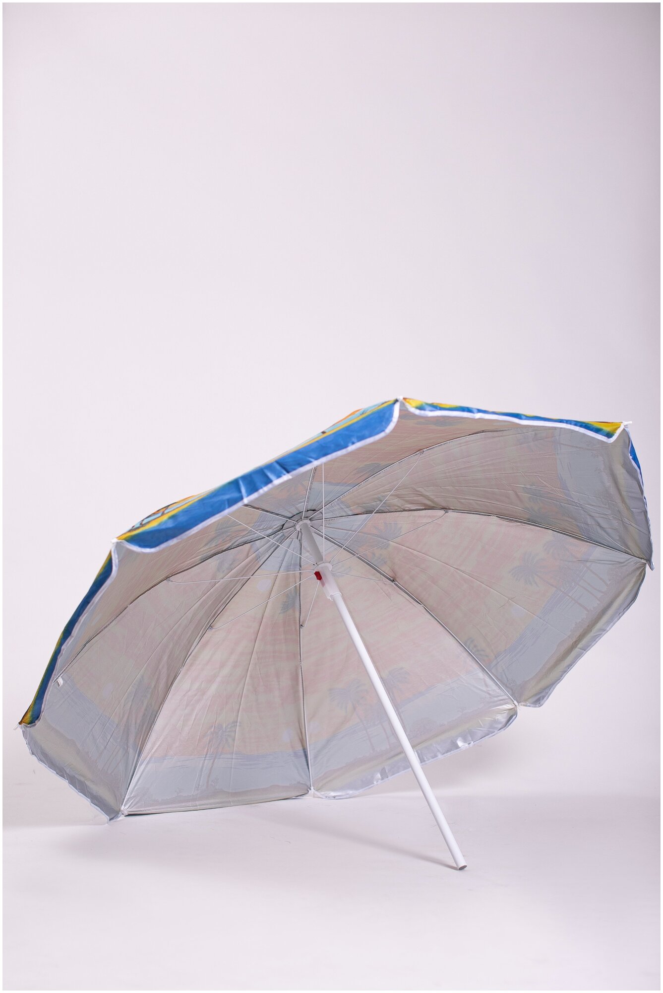 Зонт пляжный, солнцезащитный 1.55 м 8 спиц, . Материал купола плащевка. - фотография № 4
