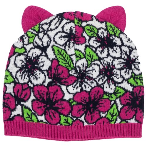 фото Шапка marhatter размер 50-52, малиновый/белый