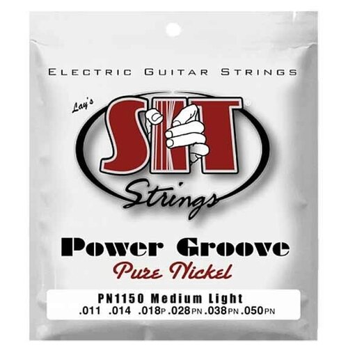 Струны для электрогитары SIT Strings PN1150 Power Groove Pure Nickel Medium Light 11-50