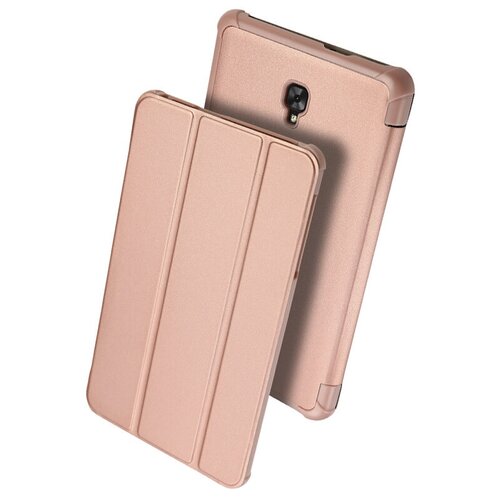 Чехол-обложка MyPads для Samsung Galaxy Tab A 8.0 (2017) SM-T380/T380/T385c тонкий умный кожаный на пластиковой основе с трансформацией в подстав. tablet case for funda samsung galaxy tab a 8 0 2017 case sm t380 sm t385 t380 leather flip cover stand case protective shell