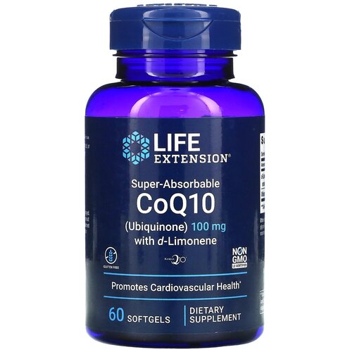 Life Extension Super-Absorbable CoQ10 (суперусваиваемый CoQ10) 100 мг 60 капсул