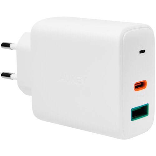 Сетевое зарядное устройство Aukey PA-D1, 32W, PD, USB Type C + USB A, белый