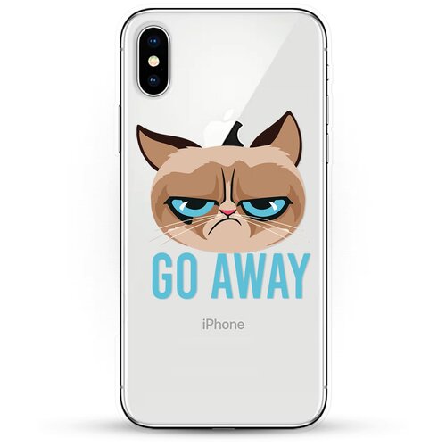 фото Силиконовый чехол grumpy cat на apple iphone x andy & paul