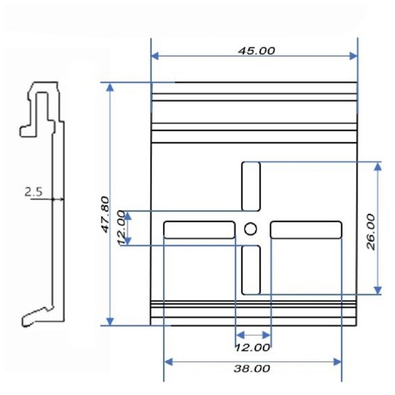 Блок питания стабилизированный 12В / 10А Amatek AP-S12/100 с DIN-держателем AP-DIN-HM1