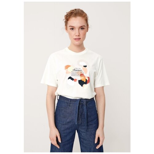 фото Женская футболка, s.oliver, артикул: 120.10.203.12.130.2111768, цвет: синий, размер: xs