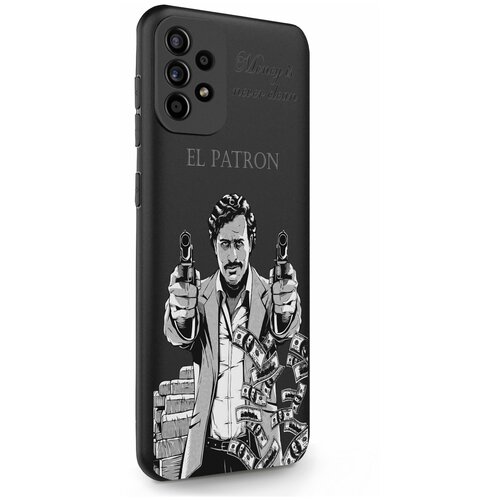 Черный силиконовый чехол MustHaveCase для Samsung Galaxy A52 El Patron Pablo Escobar Пабло Эскобар для Самсунг Галакси А52 Противоударный