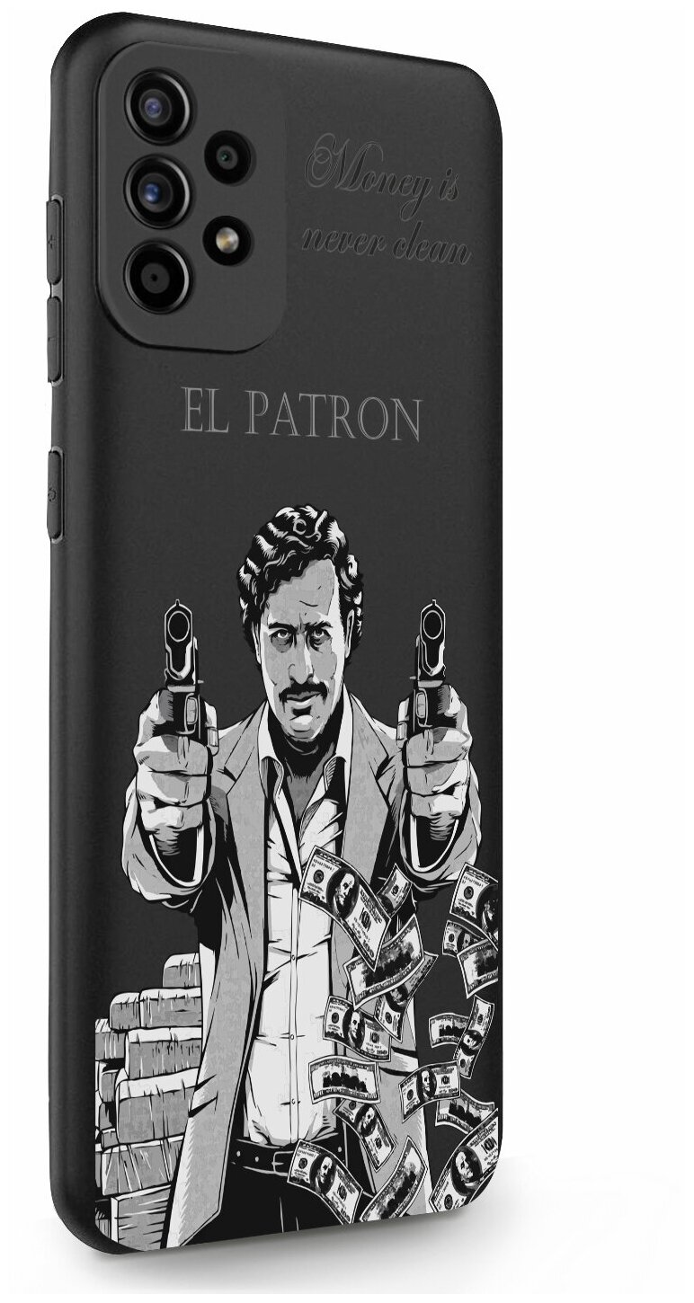 Черный силиконовый чехол MustHaveCase для Samsung Galaxy A52 El Patron Pablo Escobar Пабло Эскобар для Самсунг Галакси А52 Противоударный