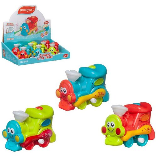 фото Игрушка заводная junfa "паровозик", со звуковыми эффектами, 6 шт дисплее junfa toys