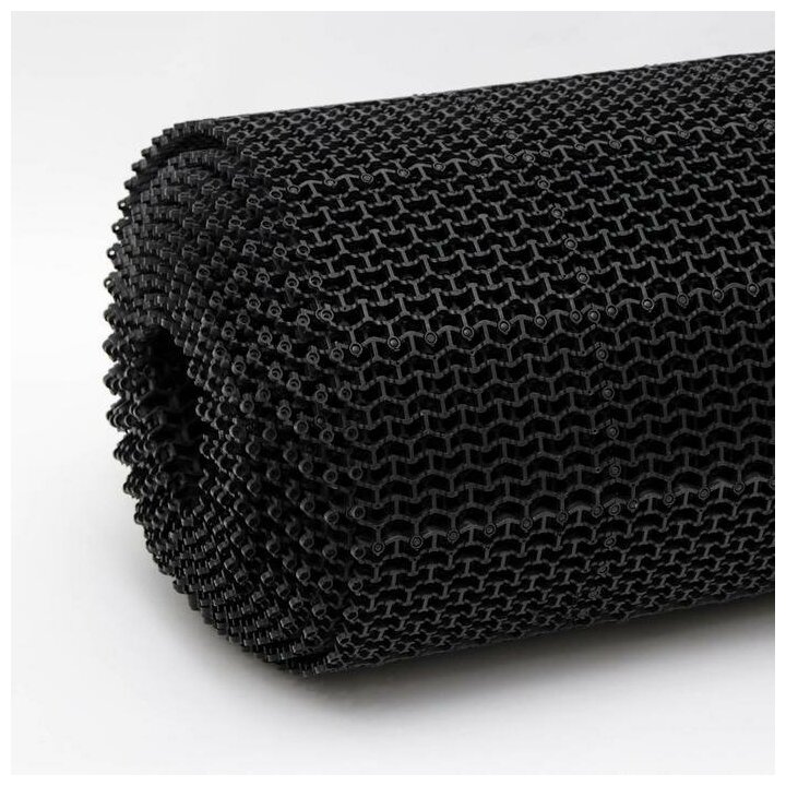 Покрытие ковровое щетинистое без основы «Волна», 1×10 м, сегмент, цвет чёрный - фотография № 6