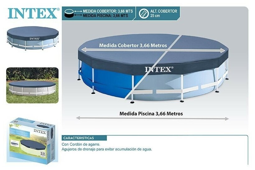 Тент INTEX для каркасных бассейнов 3.66 м