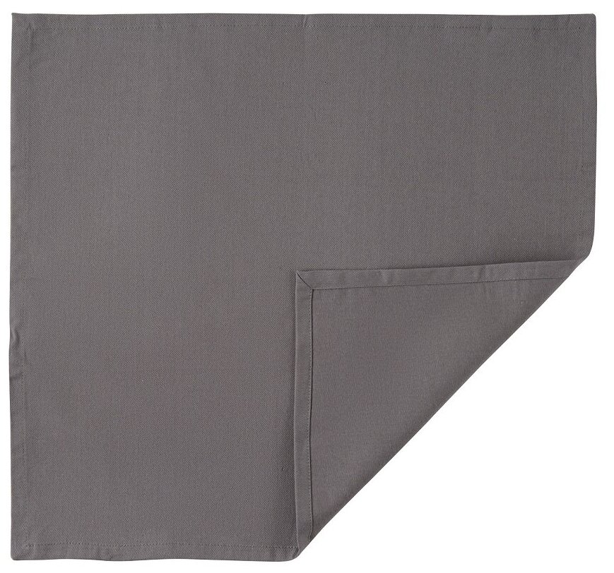 Салфетка сервировочная из хлопка серого цвета из коллекции Prairie 45х45 см