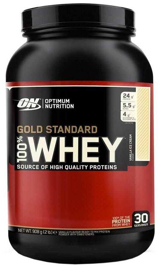 Optimum Nutrition Gold Standard 100% Whey (819 г) Клубника-Банан