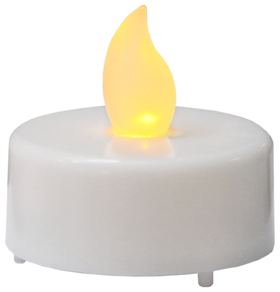 Набор чайных свечей PAULO (2 шт.), белые, LED-огни мерцающие, 4х4 см, STAR trading - фотография № 2