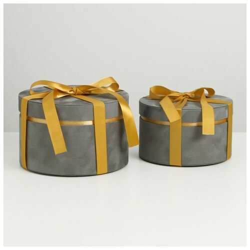 фото Набор коробок 2 в 1, 23 х 23 х 14,5 - 20 х 20 х 12 см mikimarket