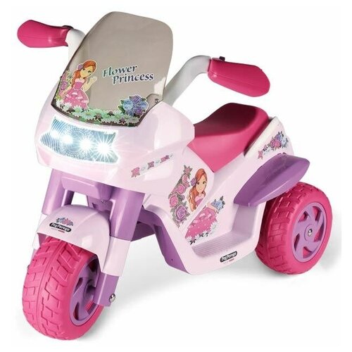 Детский электромотоцикл для девочек Peg-Perego Flower Princess, Электромобили  - купить со скидкой