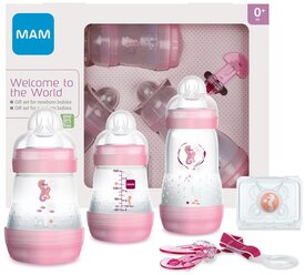 MAM Набор Welcome to the World Quartz Rose (5 предметов), с рождения, quartz rose