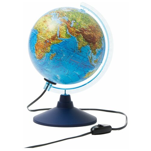 Глобус физико-политический Globen, 21 см, с подсветкой на круглой подставке