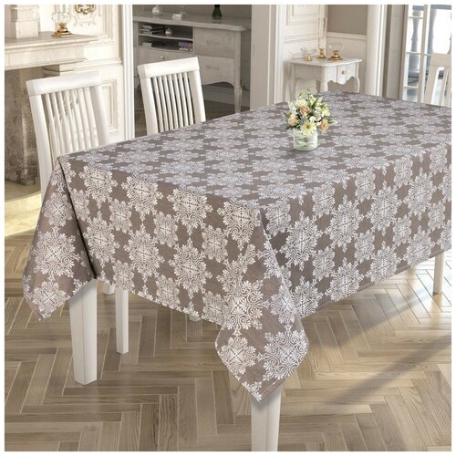 фото Do & co скатерть krystal цвет: коричневый br23249 (160х220 см)