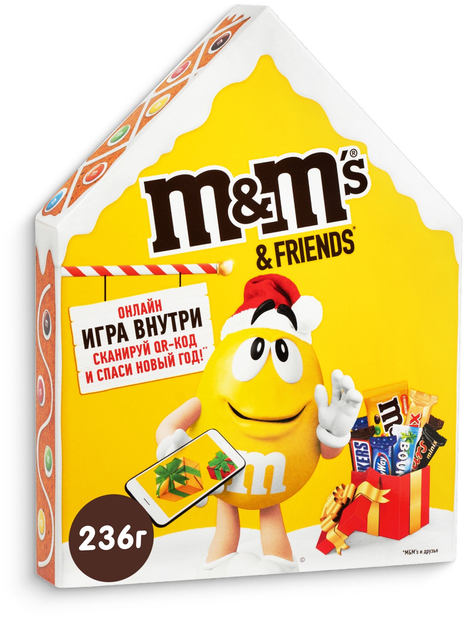 Подарочный набор конфет  M&M's and Friends Пряничный дом, 236 г, картонная коробка