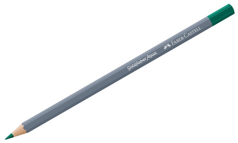 Карандаш акварельный художественный Faber-Castell "Goldfaber Aqua", цвет 163 изумрудно-зеленый, 12 шт.