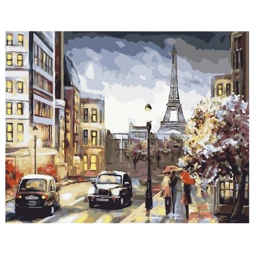 Картина по номерам GX 32246 Парижская вечерняя улица 40*50
