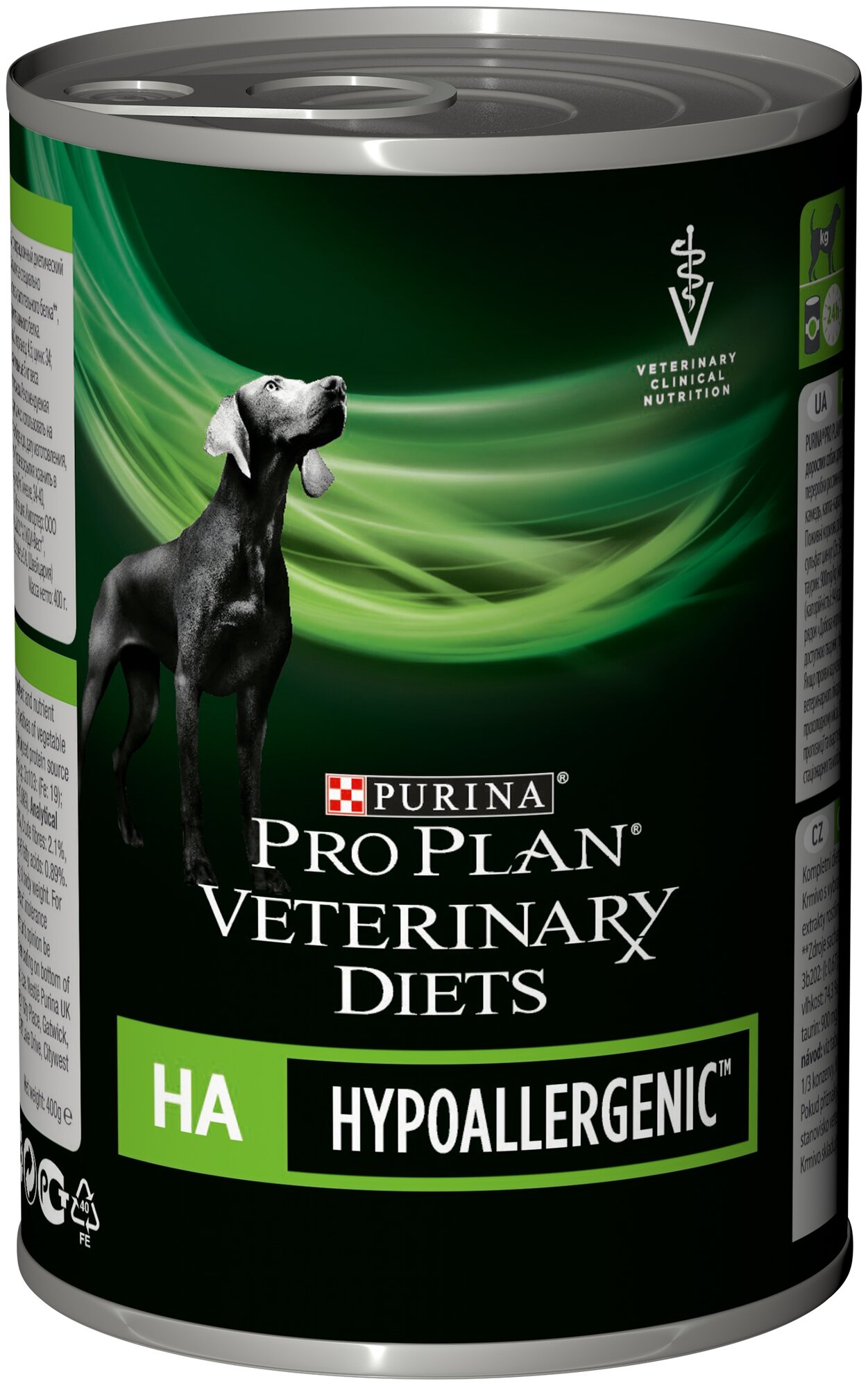 Pro Plan Veterinary Diets HA для щенков и взрослых собак, для снижения непереносимости ингредиентов и питательных веществ, Консерва, 400 г