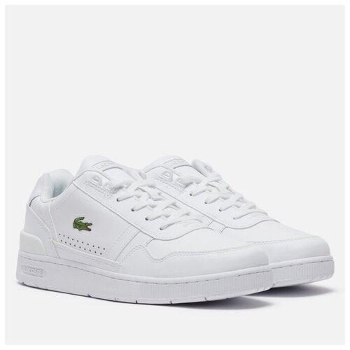 Кроссовки LACOSTE SPORT, повседневные, натуральная кожа, перфорированные, размер 46, белый