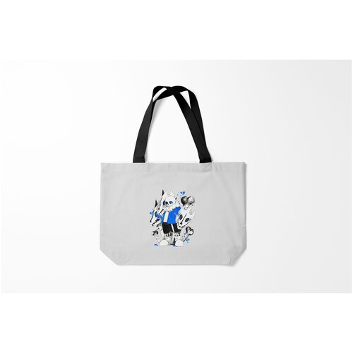 фото Сумка-шоппер / 46х35 см / геймерам / undertale санс и его мальчик burnettie