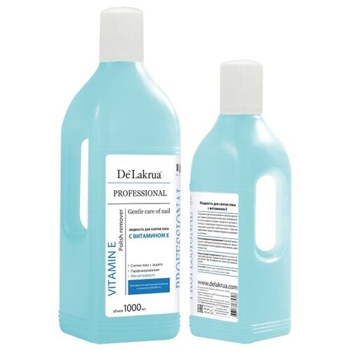 Жидкость для снятия лака DE LAKRUA Professional с витамином Е, 1000 мл